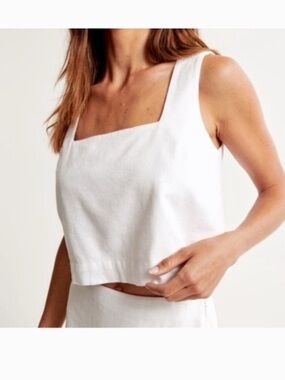 Abercrombie & Fitch Cream Short-Sleeve Tee